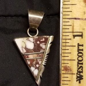 Crazy Horse Stone Pendant Sterling Silver
